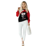 wisconsin badgers skull punisher white black hoodie best selling