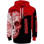 wisconsin badgers sugar skull red black hoodie best selling