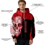 wisconsin badgers sugar skull red black hoodie best selling