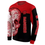 wisconsin badgers sugar skull red black hoodie best selling
