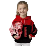 wisconsin badgers sugar skull red black hoodie best selling