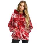wisconsin badgers tie dye pattern red hoodie best selling