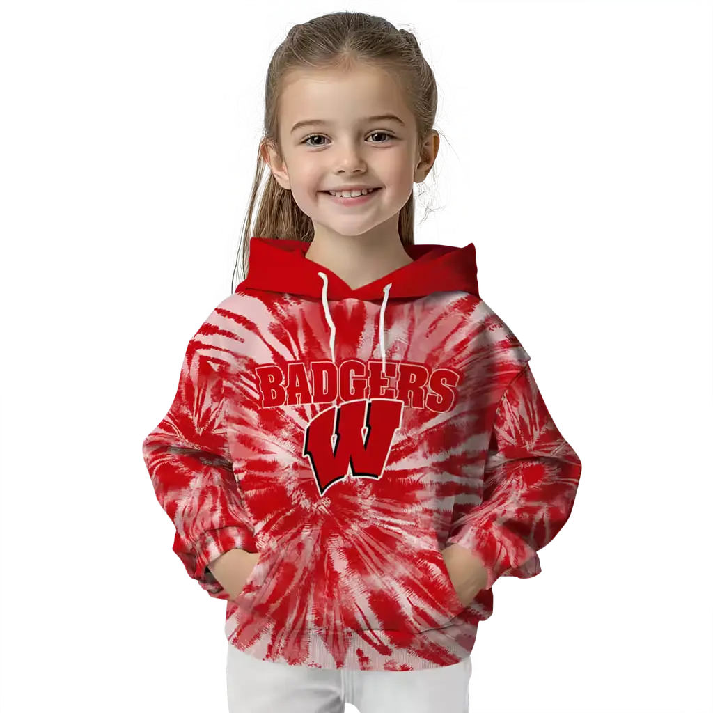 wisconsin badgers tie dye pattern red hoodie top rated wisconsin badgers tie dye pattern red hoodie top rated