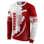 wisconsin badgers triangular pattern red white hoodie best selling