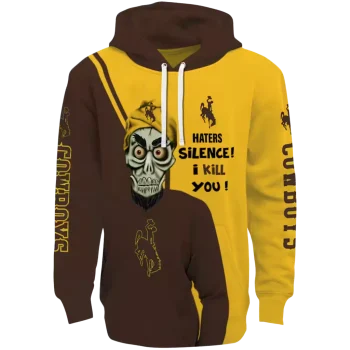 wyoming cowboys achmed skull brown hoodie best selling