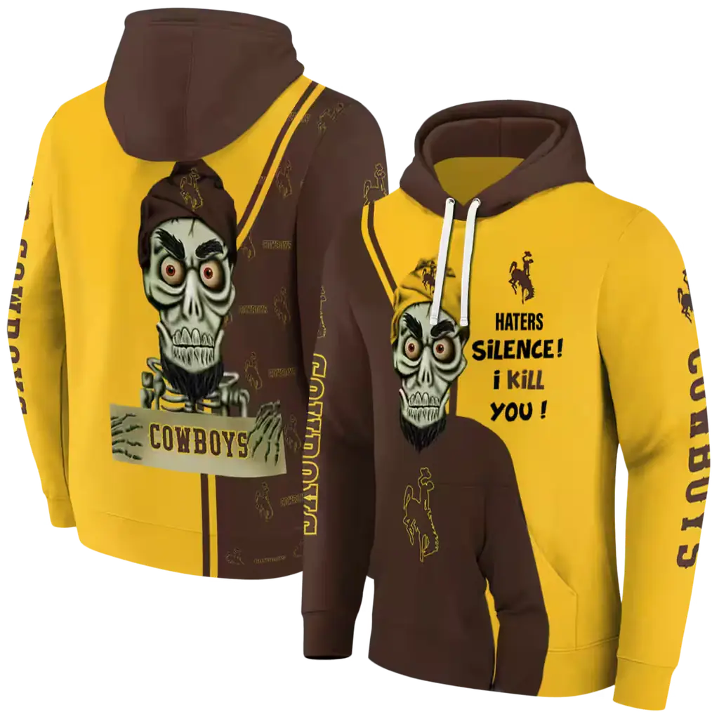 wyoming cowboys achmed skull brown hoodie fashion forward wyoming cowboys achmed skull brown hoodie fashion forward