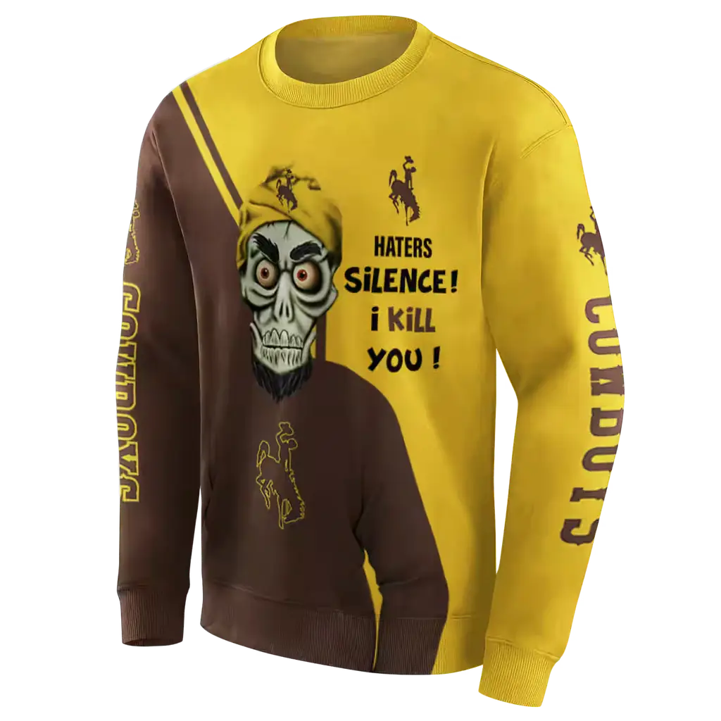 wyoming cowboys achmed skull brown hoodie new arrival wyoming cowboys achmed skull brown hoodie new arrival