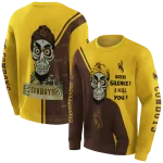 wyoming cowboys achmed skull brown hoodie best selling