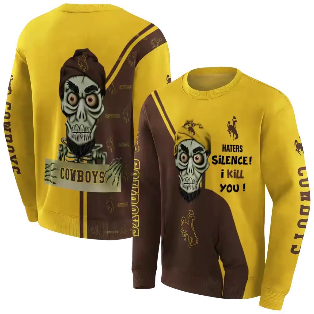 wyoming cowboys achmed skull brown hoodie premium grade wyoming cowboys achmed skull brown hoodie premium grade