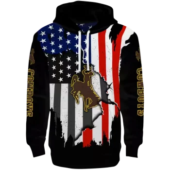 wyoming cowboys american pride black hoodie best selling