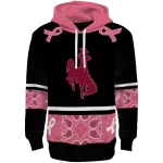 wyoming cowboys awareness ribbon black pink hoodie best selling