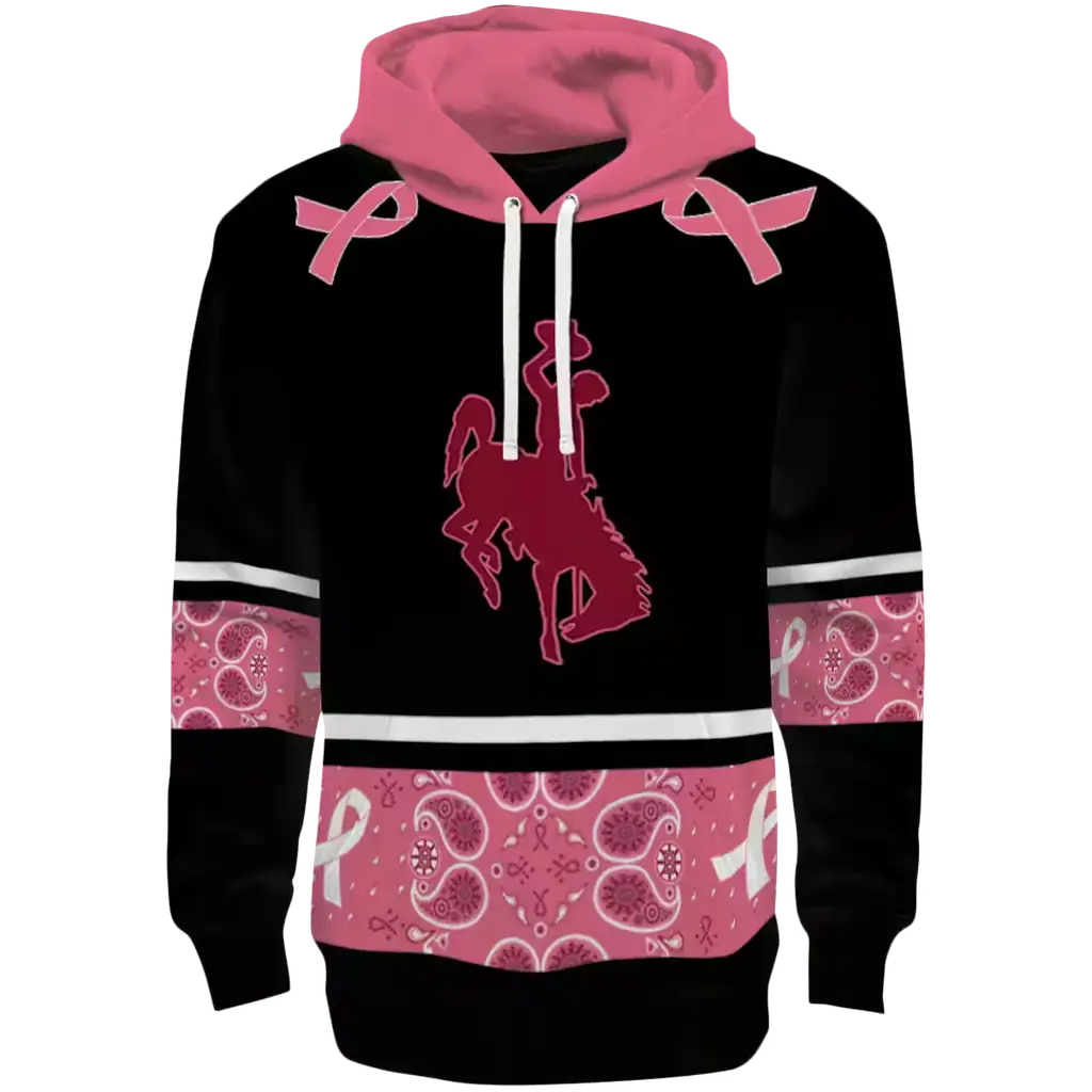wyoming cowboys awareness ribbon black pink hoodie best selling wyoming cowboys awareness ribbon black pink hoodie best selling