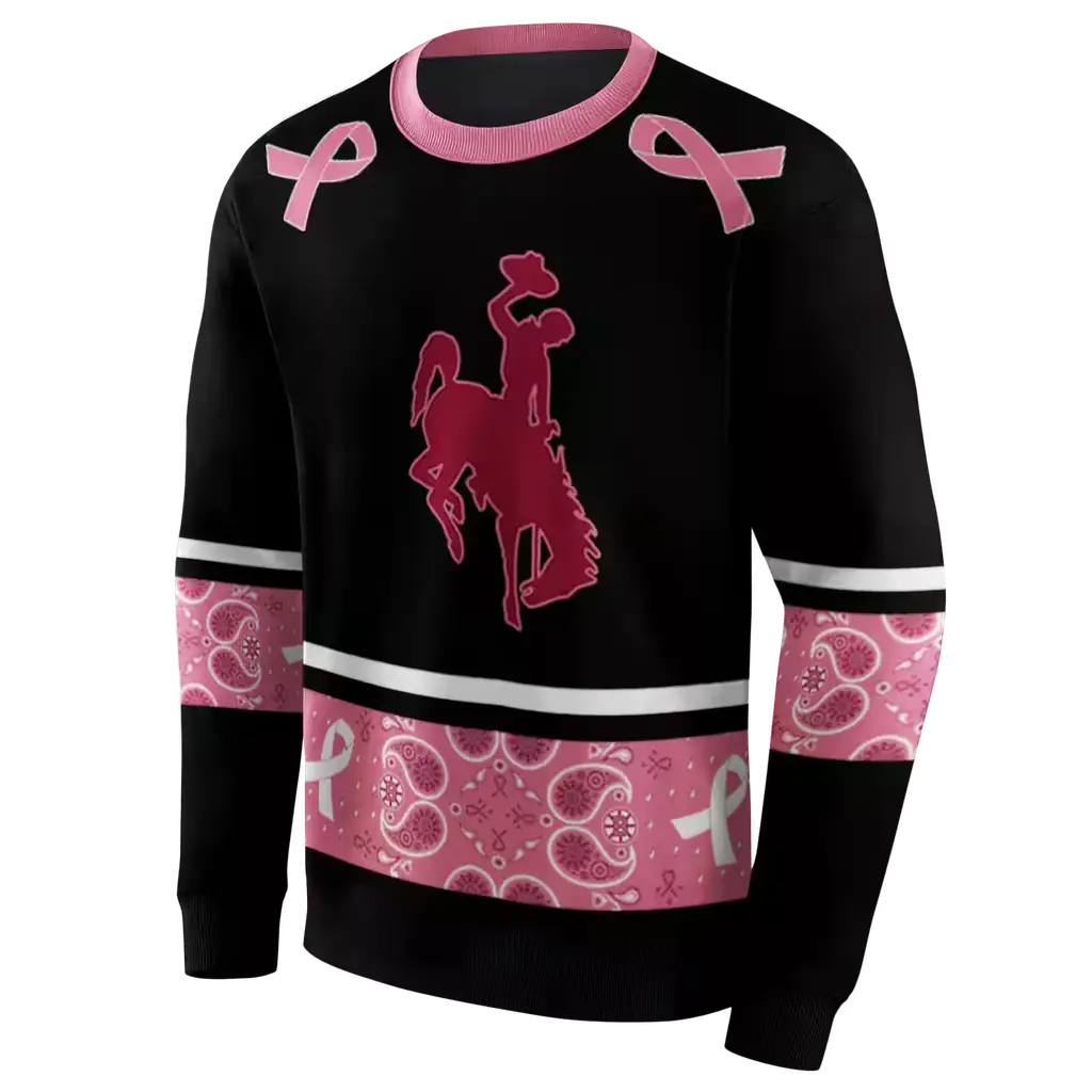 wyoming cowboys awareness ribbon black pink hoodie new arrival wyoming cowboys awareness ribbon black pink hoodie new arrival