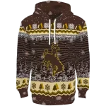 wyoming cowboys christmas trees brown hoodie best selling
