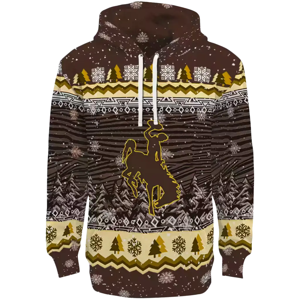 wyoming cowboys christmas trees brown hoodie best selling wyoming cowboys christmas trees brown hoodie best selling