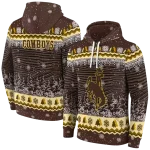 wyoming cowboys christmas trees brown hoodie best selling