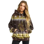 wyoming cowboys christmas trees brown hoodie best selling