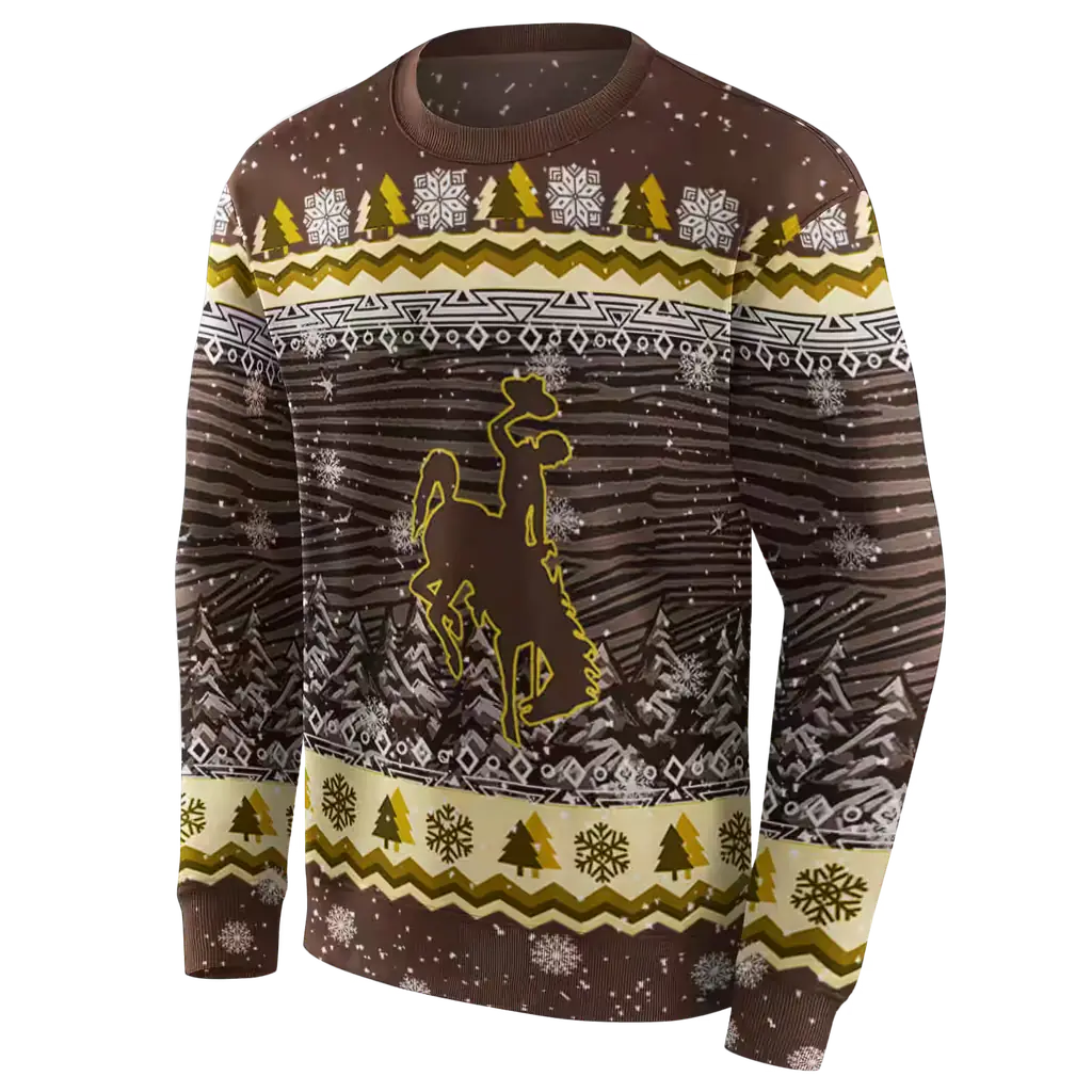 wyoming cowboys christmas trees brown hoodie new arrival wyoming cowboys christmas trees brown hoodie new arrival