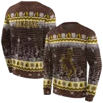 wyoming cowboys christmas trees brown hoodie best selling