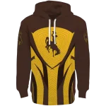 wyoming cowboys concentric lines brown black hoodie best selling