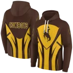 wyoming cowboys concentric lines brown black hoodie best selling