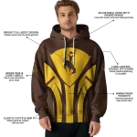 wyoming cowboys concentric lines brown black hoodie best selling