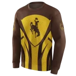 wyoming cowboys concentric lines brown black hoodie best selling