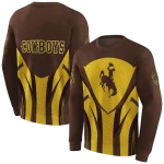 wyoming cowboys concentric lines brown black hoodie best selling