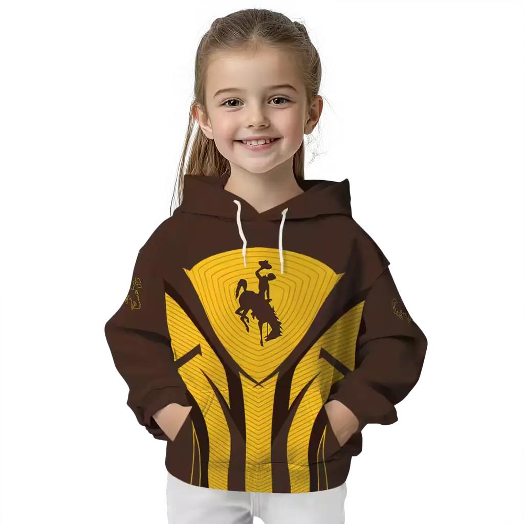 wyoming cowboys concentric lines brown black hoodie top rated wyoming cowboys concentric lines brown black hoodie top rated