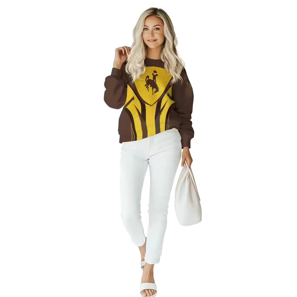 wyoming cowboys concentric lines brown black hoodie trendy wyoming cowboys concentric lines brown black hoodie trendy