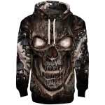 wyoming cowboys demonic skull brown black hoodie best selling