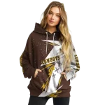 wyoming cowboys dynamic slash brown white hoodie best selling