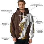 wyoming cowboys dynamic slash brown white hoodie best selling