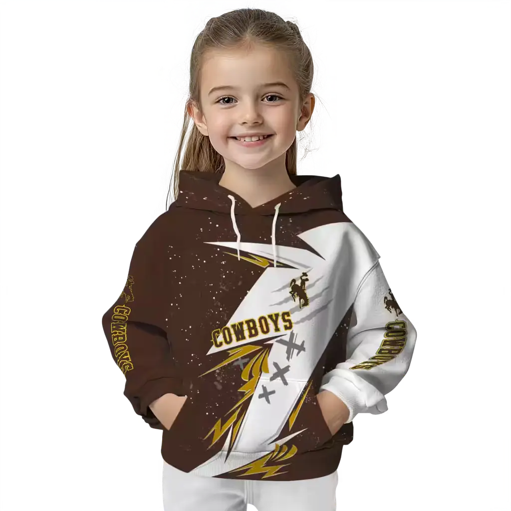 wyoming cowboys dynamic slash brown white hoodie top rated wyoming cowboys dynamic slash brown white hoodie top rated