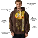 wyoming cowboys football heartbeat brown hoodie best selling