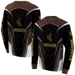 wyoming cowboys futuristic pattern brown black hoodie best selling