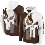 wyoming cowboys graphic punisher brown white hoodie best selling