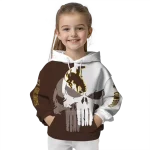 wyoming cowboys graphic punisher brown white hoodie best selling
