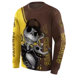 wyoming cowboys jack skellington brown hoodie best selling