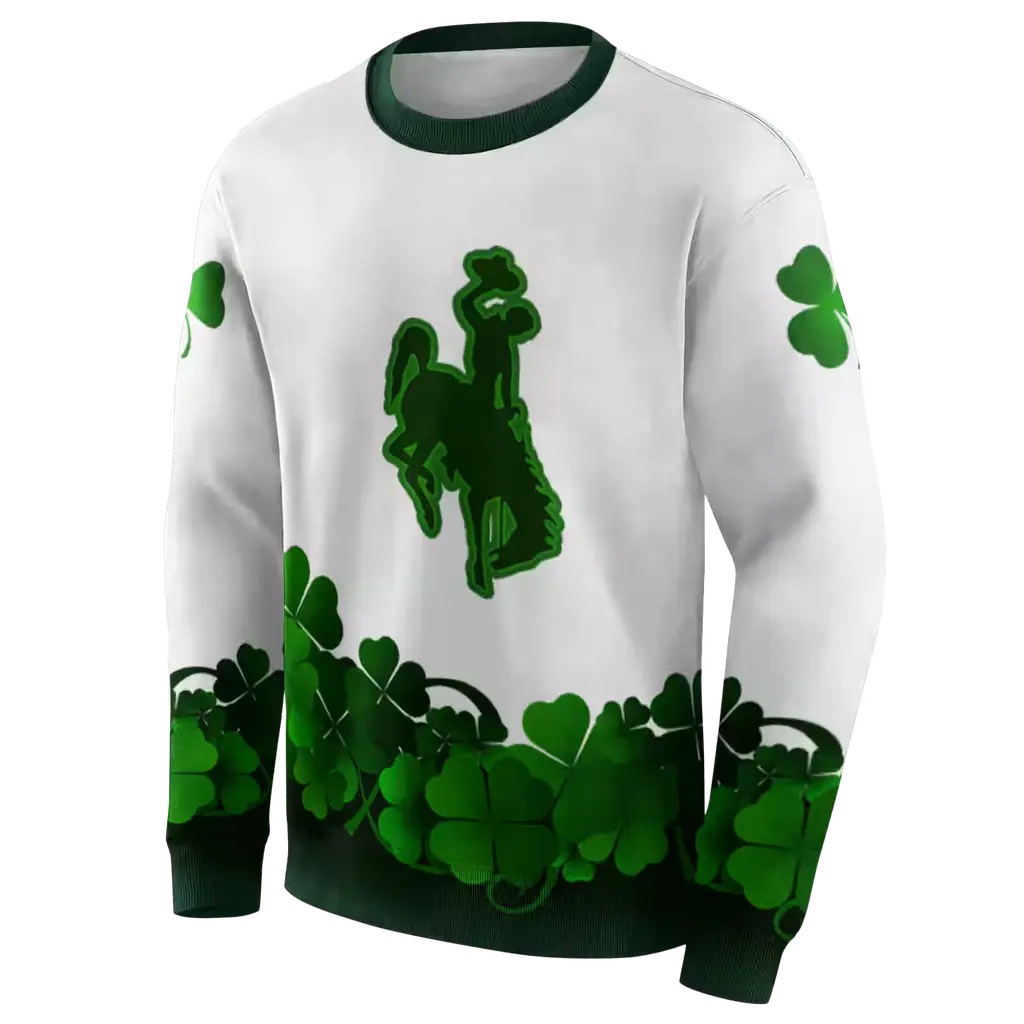 wyoming cowboys lucky motif white green hoodie new arrival wyoming cowboys lucky motif white green hoodie new arrival