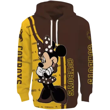 wyoming cowboys minnie mouse brown hoodie best selling