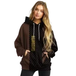 wyoming cowboys monogram pattern brown hoodie best selling