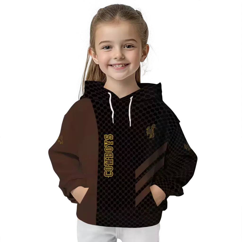 wyoming cowboys monogram pattern brown hoodie top rated wyoming cowboys monogram pattern brown hoodie top rated