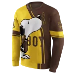wyoming cowboys playful snoopy brown hoodie best selling