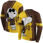wyoming cowboys playful snoopy brown hoodie best selling