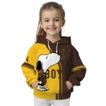 wyoming cowboys playful snoopy brown hoodie best selling