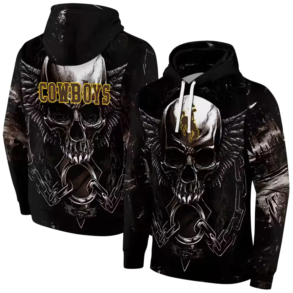 wyoming cowboys skull artwork brown black hoodie fashion forward wyoming cowboys skull artwork brown black hoodie fashion forward