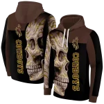 wyoming cowboys skull motif brown black hoodie best selling