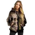 wyoming cowboys skull motif brown black hoodie best selling