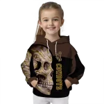 wyoming cowboys skull motif brown black hoodie best selling